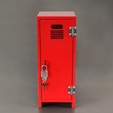 Mini Metal Locker With Key And Lock Red 4.2X4.2X11" Great For Kids Treasure Box 10161