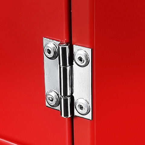 Mini Metal Locker With Key And Lock Red 4.2X4.2X11