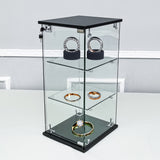 12.3X14.3X27" Clear Glass Showcase 3-Tier Countertop Display Collectible Bakery 10162