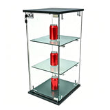 12.3X14.3X27" Clear Glass Showcase 3-Tier Countertop Display Collectible Bakery 10162