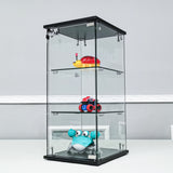 12.3X14.3X27" Clear Glass Showcase 3-Tier Countertop Display Collectible Bakery 10162