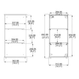 12.3X14.3X27" Clear Glass Showcase 3-Tier Countertop Display Collectible Bakery 10162