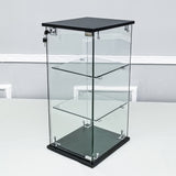 12.3X14.3X27" Clear Glass Showcase 3-Tier Countertop Display Collectible Bakery 10162