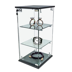 12.3X14.3X27 Clear Glass Showcase 3-Tier Countertop Display Collectible Bakery 10162