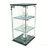 12.3X14.3X27" Clear Glass Showcase 3-Tier Countertop Display Collectible Bakery 10162