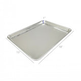 FixtureDisplays® 5 PACK 13X18"Sheet Pan Half Size Foodservice Commercial-Grade 18-Gauge Aluminum Sheet Pan/Bun Pan,13 inches Length x 18 inches Width x 1 inche Height(Half Size)10164-13*18-5PK