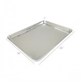FixtureDisplays® 5 PACK 18X26"Sheet Pan Full Size Foodservice Commercial-Grade 18-Gauge Aluminum Sheet Pan/Bun Pan,18 inches Length x 26 inches Width x 1 inche Height(Full Size)10164-18*26-5PK