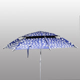 87" White Blue Outdoor Umbrella Adjustable Height Patio Sidewalk Vending Shop 10165-UMBRELLA