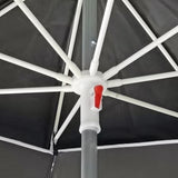 87" White Blue Outdoor Umbrella Adjustable Height Patio Sidewalk Vending Shop 10165-UMBRELLA