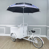 24" Tire 90 X 51.5 X 41" Vending Trike Mobile Food Beverage Bike Cart Umbrella 10165