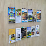 Acrylic Literature Rack Wall-mount Magazine Holder 12/24 Pockets in 2 Panels 10166