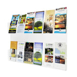 Acrylic Literature Rack Wall-mount Magazine Holder 12/24 Pockets in 2 Panels 10166