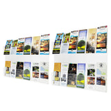 Acrylic Literature Rack Wall-mount Magazine Holder 12/24 Pockets in 2 Panels 10166