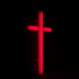 FixtureDisplays? 27.9x2x60 Red Plexiglass LED Lighted Cross - Sign-Church Decor 10167