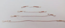 4 Dual-End Looped White Cotton Cord Barbed Cord Loop Band with Metal Barbs 100PK 101707