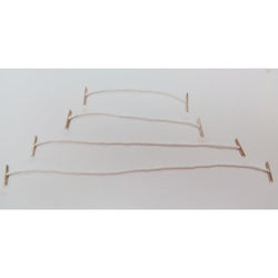 8 Dual-End White Cotton Cord Barbed Cord Band with Metal Barbs 100PK 101713