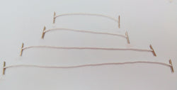 10 Dual-End White Cotton Cord Barbed Cord Band with Metal Barbs 100PK 101714