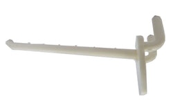 Plastic Peg Hook 4 1/2 Plastic Peg Hook in White Plastic 10PK 101717