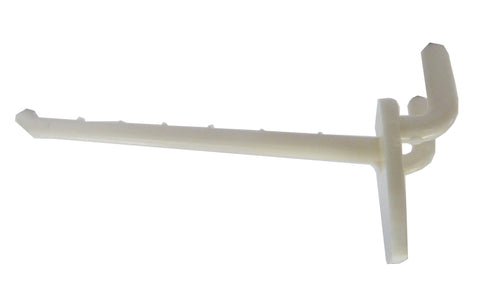 Plastic Peg Hook 4 1/2 Plastic Peg Hook in White Plastic 10PK 101717