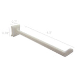 4 Over The Top Display Hook in White Plastic 10PK 101718