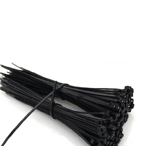 3 100PK Black Network Cable Cord Wire Tie Strap Zip Tie Nylon101720