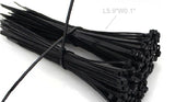6 100PK Black Network Cable Cord Wire Tie Strap Zip Tie Nylon101722