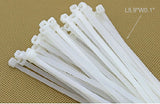 6 100PK White Network Cable Cord Wire Tie Strap Zip Tie Nylon101722