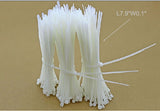 8 100PK White Network Cable Cord Wire Tie Strap Zip Tie Nylon101723