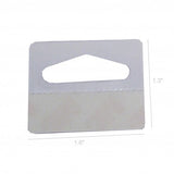 Peg Hook Clear Hang Tabs   1 3/8h x 1 5/8w   100 PK 101725