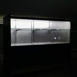 48X38X18" Half Vision Glass Showcase Wood Cabinet Floor Stand Retail Collector 10172