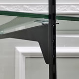 48X38X18" Half Vision Glass Showcase Wood Cabinet Floor Stand Retail Collector 10172