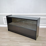 70X38X18" Half Vision Glass Showcase Wood Cabinet Floor Stand Retail Collector 10173