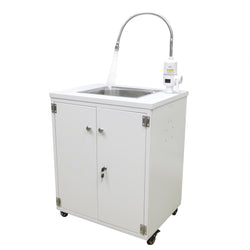 24X18X39" Portable Mobile Sink Hot Water Temperature Control Hand Wash Station 10180F