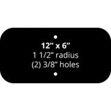 12 x 6 .080 Gauge Aluminum Sign Blank 101813