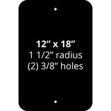 12 x 18 .063 Gauge Painted Aluminum Sign Blank 101829