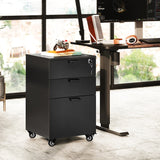 20X24X18" Filing Cabinet Legal Letter Size Night Stand Black Wood Office Home 10184