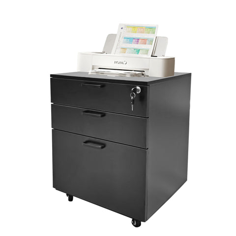 20X24X18 Filing Cabinet Legal Letter Size Night Stand Black Wood Office Home 10184