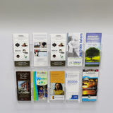10-Pocket Wallmount Literature Holder Tri-fold 4X9.5 Brochure Leaflet 22X16X1.3 10187