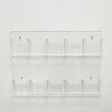 10-Pocket Wallmount Literature Holder Tri-fold 4X9.5 Brochure Leaflet 22X16X1.3 10187