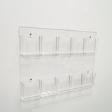 10-Pocket Wallmount Literature Holder Tri-fold 4X9.5 Brochure Leaflet 22X16X1.3 10187
