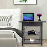 23X11.5X23" Narrow Side Table Night Stand USB Ports and Outlets for Small Spaces 10190