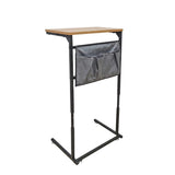 16X11.6X28-32" C Shaped Small Sofa Side Table w/ Storage Bag & Metal Frame 10191