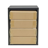 14X6X10" Wood Frame Organizer w/ 4 Boxes Stackable Slot Nuts Bolts Accessories 10193+4XUPS SMALL BOX