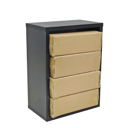 14X6X10" Wood Frame Organizer w/ 4 Boxes Stackable Slot Nuts Bolts Accessories 10193+4XUPS SMALL BOX