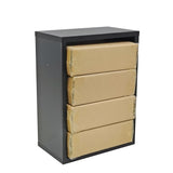 14X6X10" Wood Frame Organizer w/ 4 Boxes Stackable Slot Nuts Bolts Accessories 10193+4XUPS SMALL BOX