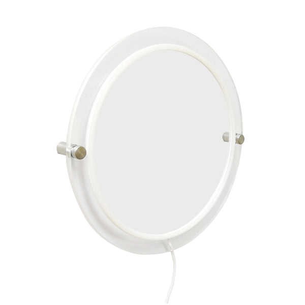 12" Round Sign Lighted LED Logo Block Signage Blank Panel Customizable Standoff 10194-With Hole