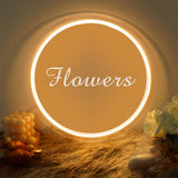 12" Round Sign Lighted LED Logo Block Signage Blank Panel Customizable 10194-Without Hole