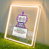 12" Square Sign Lighted LED Logo Block Signage Blank Panel Customizable 10195-Without Hole