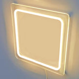 12" Square Sign Lighted LED Logo Block Signage Blank Panel Customizable 10195-Without Hole