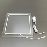 12" Square Sign Lighted LED Logo Block Signage Blank Panel Customizable 10195-Without Hole